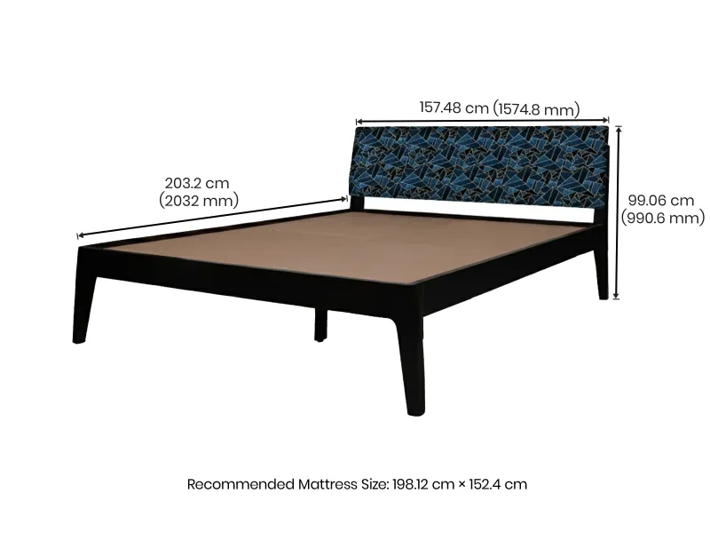Prism Solid Wood Queen Size Double Bed